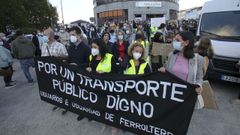Protesta de la plataforma por un transporte digno