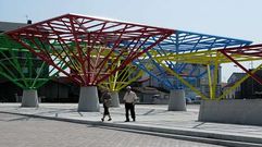 La plaza del campo de la feria destaca por su estructura met�lica.