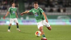 �lvaro Ram�n, con la camiseta del Racing de Ferrol en un partido de la pasada temporada