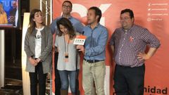 Los cinco concejales electos de Ciudadanos Oviedo