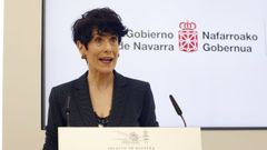 La ministra de Inclusi�n, Seguridad Social y Migraciones, Elma Saiz, durante un acto este viernes