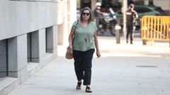 La trabajadora del PSOE, Celia Rodr�guez, a su llegada a la Audiencia Nacional, este martes.