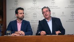 Los diputados del PP en la Junta General �lvaro Queipo y Pablo Gonz�lez