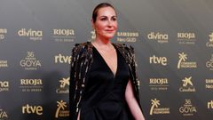 Ana MIl�n, en la alfombra roja de los Goya