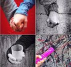 Collage con las cuatro fotograf�as premiadas en Santiago.