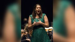 La soprano Lise Davidsen, durante su recital en A Coru�a.