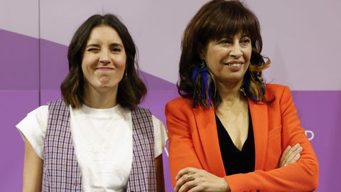 Irene Montero junto a la nueva ministra de Igualdad, Ana Redondo.