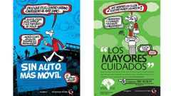 Dos de los carteles de Forges para las campa�as c�vicas del Ayuntamiento de Gij�n