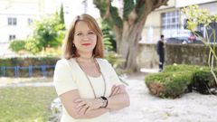 Natalia Velilla, el pasado mi�rcoles en un descanso de las jornadas jur�dicas de Sarria.
