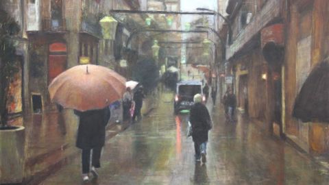 La calle del Pr�ncipe en un cuadro de Ana Brea.