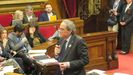 Torra, durante una intervenci�n en el pleno del Parlamento de Catalu�a
