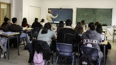 Foto de arquivo dunha aula dun instituto galego