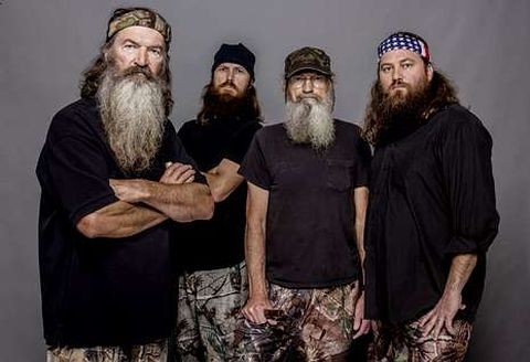 De izquierda a derecha, Phil, Jase, Si y Willie Robertson, protagonistas de �Duck Dinasty�.