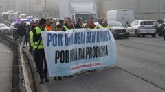 Protesta de los mariscadores de la ra de O Burgo