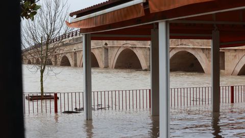 El r�o Guadalete se desborda a su paso por la zona de Las Pachecas en Jerez de la Frontera 
