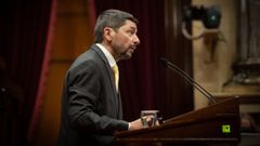 Joan Canadell, diputado de Junts que acus� a Aragon�s de la brecha entre su partido, ERC y la CUP, de volver al autonomismo y de dar alas a otro tripartito 