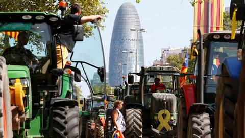 Celebraci�n de la Diada en las calles de Barcelona