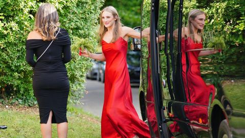 Jessica Rae Springsteen, hija de Bruce Springsteen, en la boda de Eve Jobs