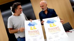 Demetrio G�mez y Xacobe Rodr�guez, durante la presentaci�n de Domingos do Principal