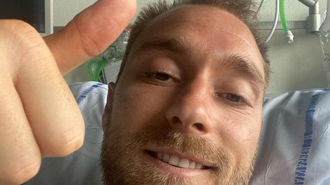 Christian Eriksen manda un saludo desde el hospital