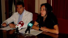 Ana Gonz�lez Abelleira y el director de la muestra, Jos� Tarifa, hoy.