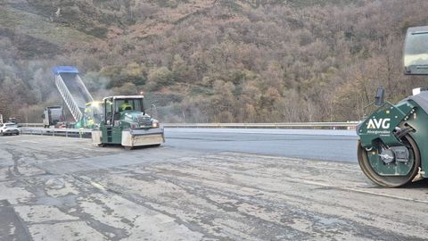 Trabajos para la reapertura de la autopista del Huerna