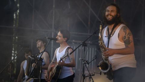 La M.O.D.A., en una actuación en el festival O Son do Camiño