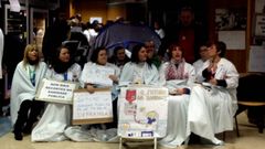Encierro en el Hospital Xeral de Vigo a ritmo de Rianxeira
