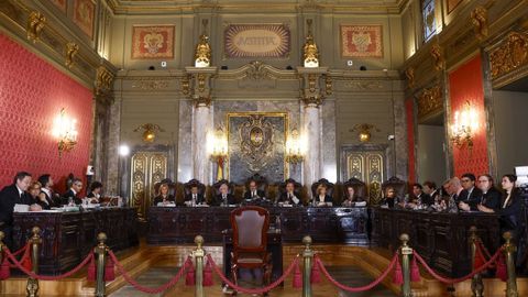 Vista de la sala del Supremo, durante el juicio a Garca Ortiz.
