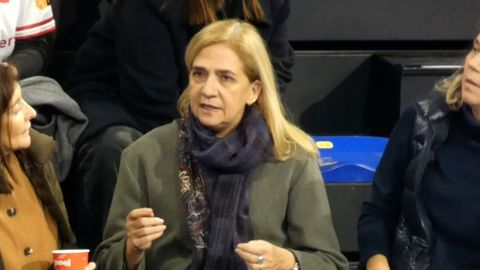 La infanta Cristina, durante un partido de balonmano de su hijo Pablo en diciembre del 2025