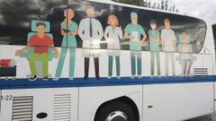 La unidad m�vil en la que es posible donar sangre