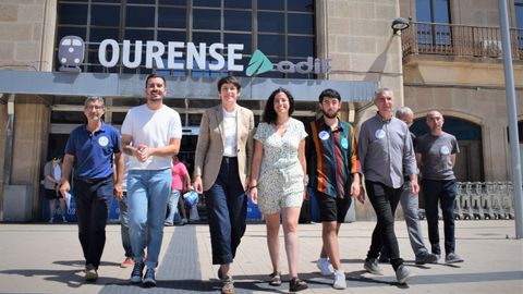 Ana Pontón con los candidatos por Ourense
