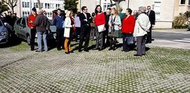 Las zonas de c�sped transitable han permitido incrementar las plazas de aparcamiento.