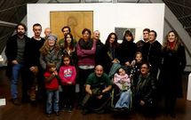 Parte dos artistas da mostra Miradas d�as, o d�a da inauguraci�n.