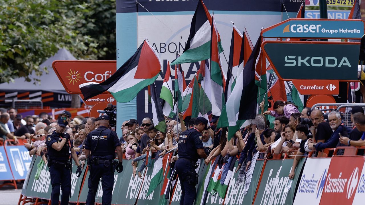 Vegadeo, atento a más protestas contra Israel en la salida de etapa de la Vuelta del domingo