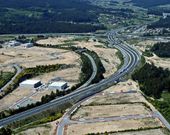En los pol�gonos de la comarca (en la imagen Barro-Meis) a�n hay grandes bolsas de suelo vac�as. 