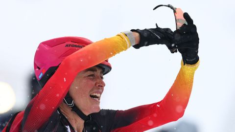 La alegr�a de Ana Alonso tras ganar en bronce