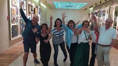 Participantes en la muestra �Di�logo Art�stico�, en la sala Nauta, en Sanxenxo