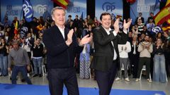 Feijoo y Ma�ueco en el cierre de campa�a del PP.