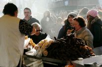 El puesto de churros no pod�a faltar en la primera feria del a�o de Betanzos. 