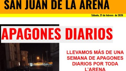 San Juan de la Arena registra cortes de luz desde hace una semana