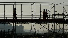 Trabajadores de la construccin durante las obras del Mundial de Qatar