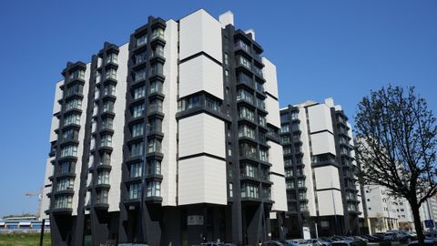 Edificaciones de la zona nueva de Navia.