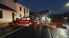 Accidente registrado el sbado en la carretera AC-566, en el municipio de Valdovio