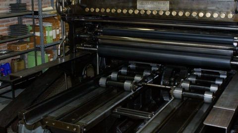 Detalle dunha vella imprenta madrile&ntilde;a.