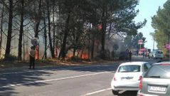 Incendio en Baro�a, en Porto do Son