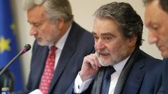 El consejero mayor del Consello de Contas, Jos Antonio Redondo, durante su comparecencia en comisin para presentar el informe de fiscalizacin de la regularidad de las contabilidades electorales correspondientes a las elecciones al Parlamento