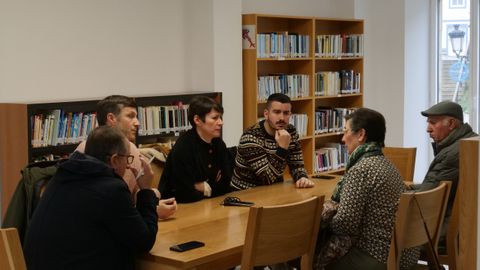 Ana Pontón, este jueves, durante su visita en Muras
