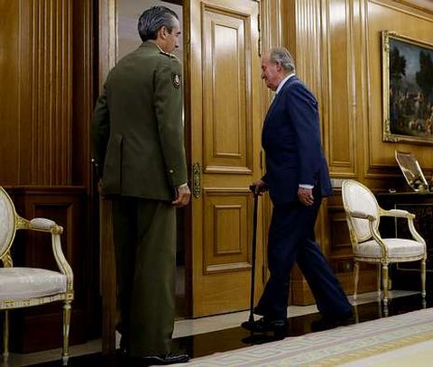 El rey acude a su primer acto oficial despu�s de anunciar su abdicaci�n, una audiencia al presidente de la C�mara de Comercio de Estados Unidos, Thomas J. Donohue. 