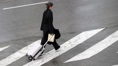 Una mujer por una calle del centro de Oviedo